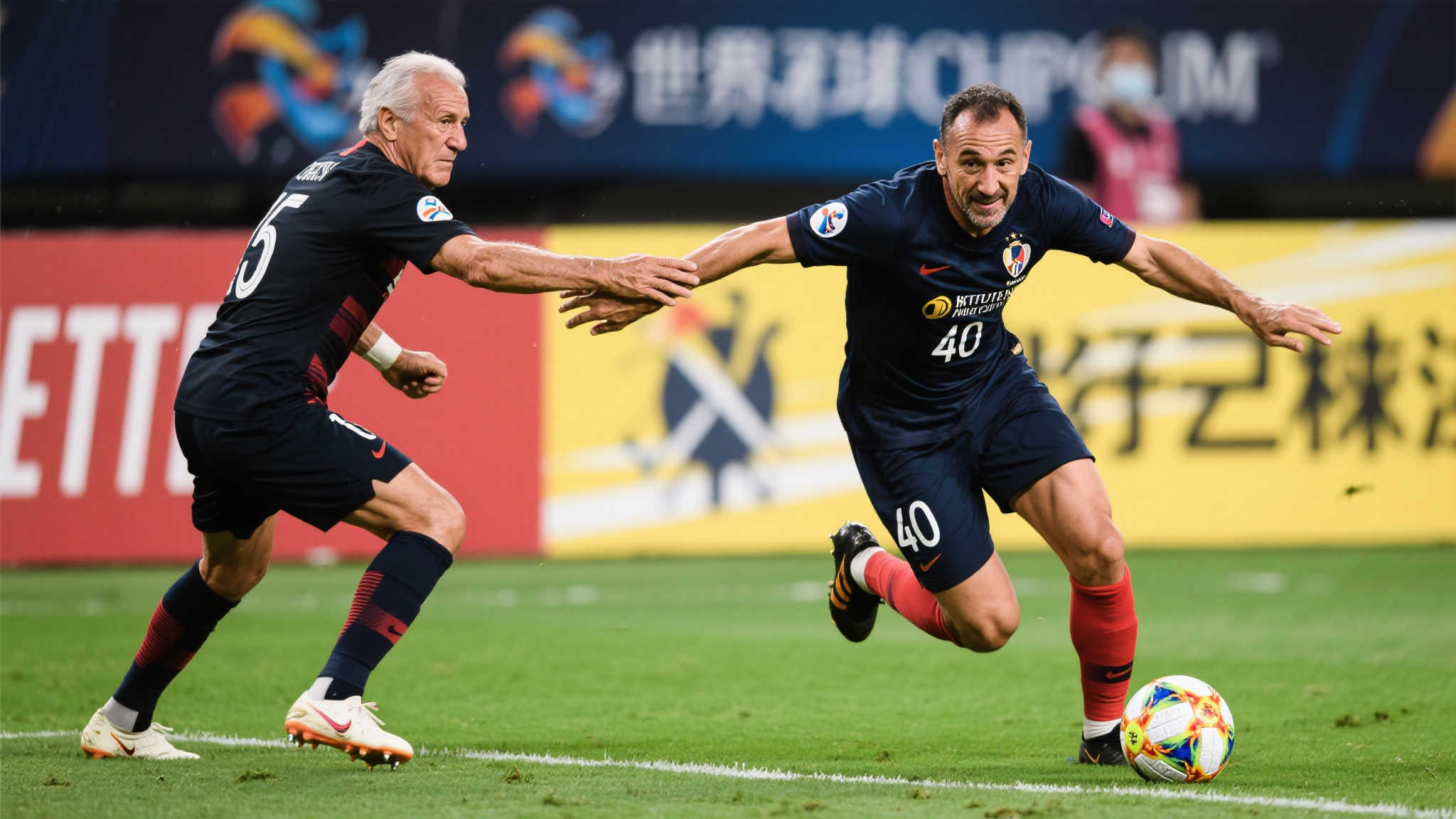 在焦点纷呈的世俱杯比赛中，一名40岁的传奇球员再度